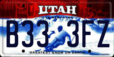 UT license plate B333FZ