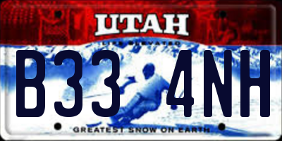 UT license plate B334NH