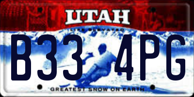 UT license plate B334PG