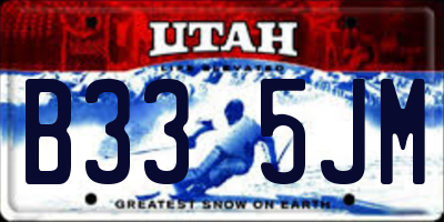UT license plate B335JM