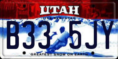 UT license plate B335JY