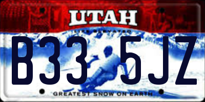 UT license plate B335JZ