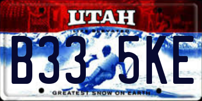 UT license plate B335KE