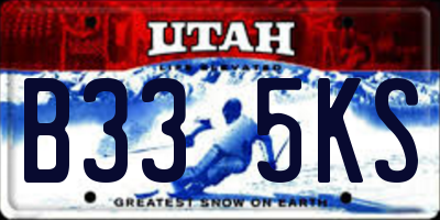 UT license plate B335KS