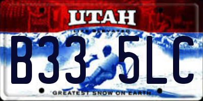 UT license plate B335LC