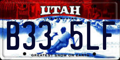 UT license plate B335LF