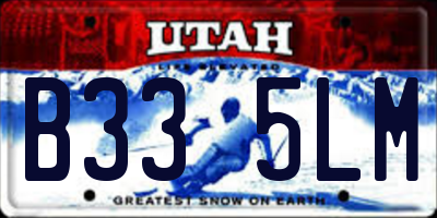 UT license plate B335LM