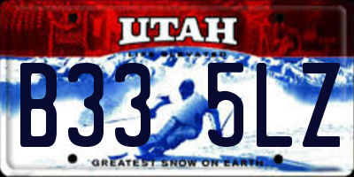 UT license plate B335LZ