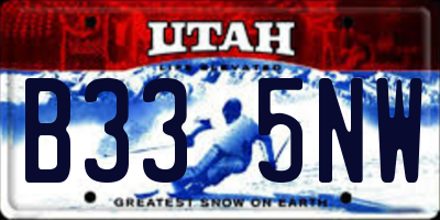 UT license plate B335NW