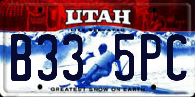 UT license plate B335PC