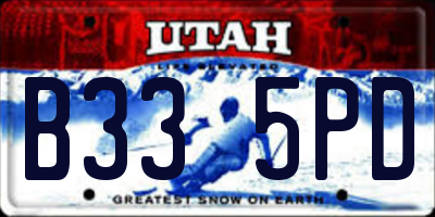 UT license plate B335PD