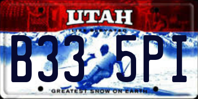 UT license plate B335PI
