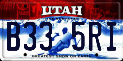 UT license plate B335RI