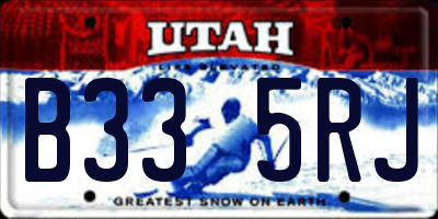 UT license plate B335RJ