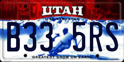 UT license plate B335RS