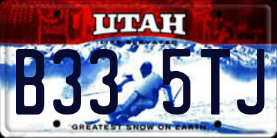UT license plate B335TJ