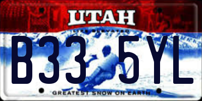 UT license plate B335YL