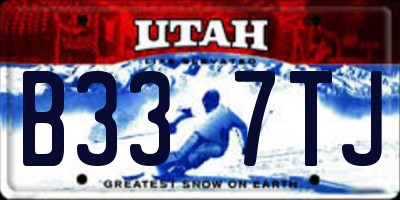 UT license plate B337TJ