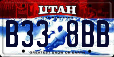 UT license plate B338BB