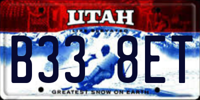 UT license plate B338ET