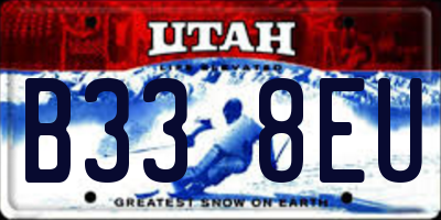 UT license plate B338EU