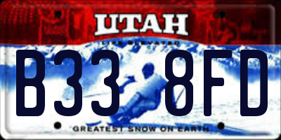 UT license plate B338FD