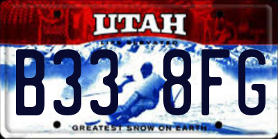 UT license plate B338FG