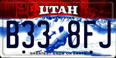 UT license plate B338FJ