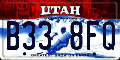 UT license plate B338FQ