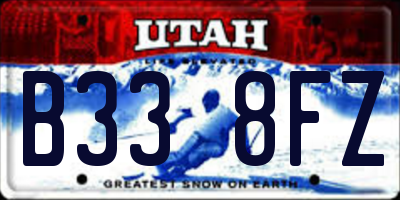 UT license plate B338FZ