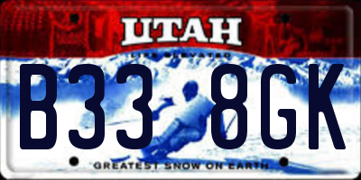 UT license plate B338GK