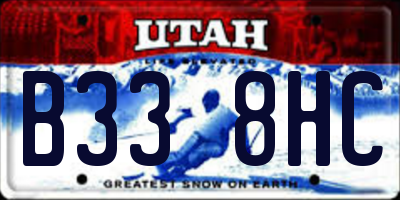 UT license plate B338HC