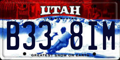 UT license plate B338IM