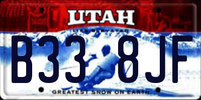 UT license plate B338JF