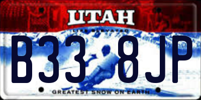 UT license plate B338JP