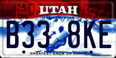 UT license plate B338KE