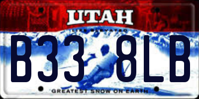 UT license plate B338LB