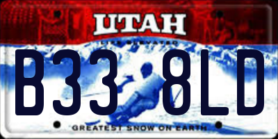UT license plate B338LD