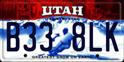 UT license plate B338LK