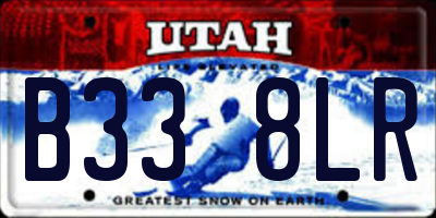 UT license plate B338LR