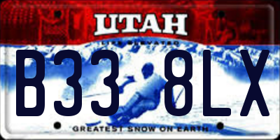 UT license plate B338LX