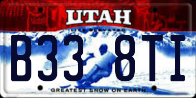 UT license plate B338TI