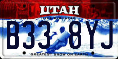UT license plate B338YJ