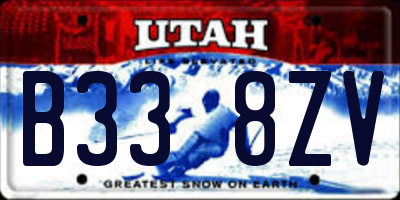 UT license plate B338ZV