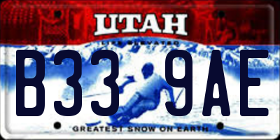 UT license plate B339AE