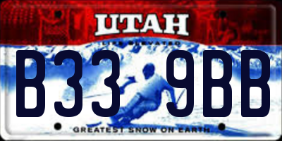 UT license plate B339BB