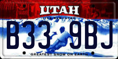 UT license plate B339BJ