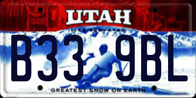 UT license plate B339BL