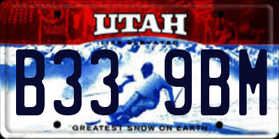 UT license plate B339BM