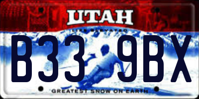 UT license plate B339BX